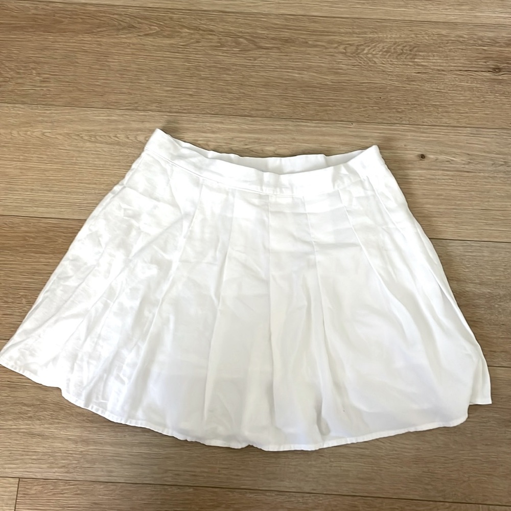 ✨SALE 5/$25✨ Cotton On Lined White Pleated Tennis Skirt Hidden Side Zipper